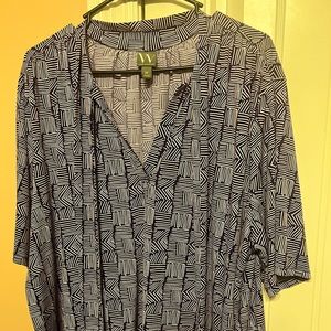 Women’s Blouse Purple and white